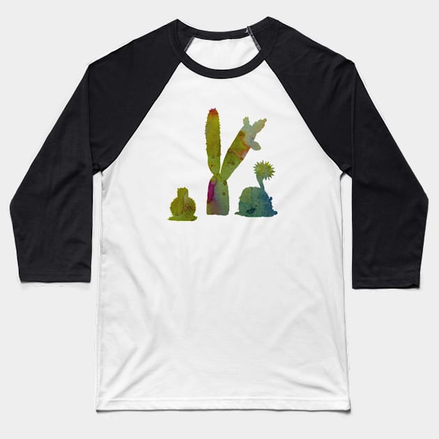 Cacti art Baseball T-Shirt by TheJollyMarten